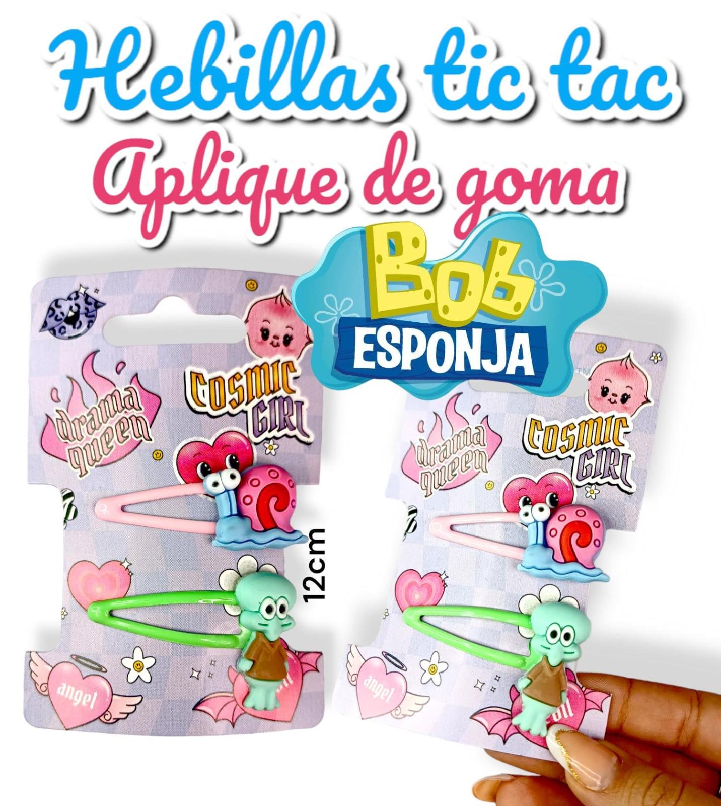 Hebilla Tic Tac Aplique de Goma BOB ESPONJA
